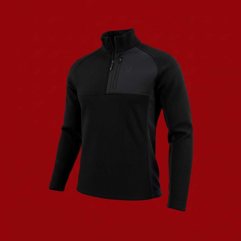 Spyder Men's Black Quarter-Zip Jacket size L